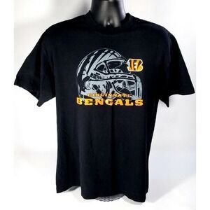 NFL‎ Team Apparel Cincinnati Bengals Football Embroidered "B" Shirt Men's Sz L